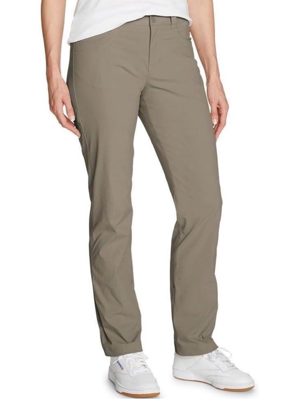 REI roll-up pants in greige